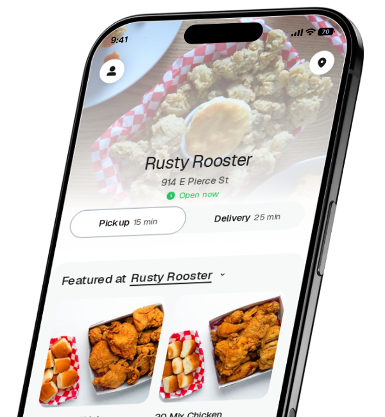 Rusty Rooster app preview